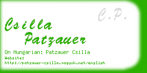 csilla patzauer business card